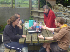 outside tea break